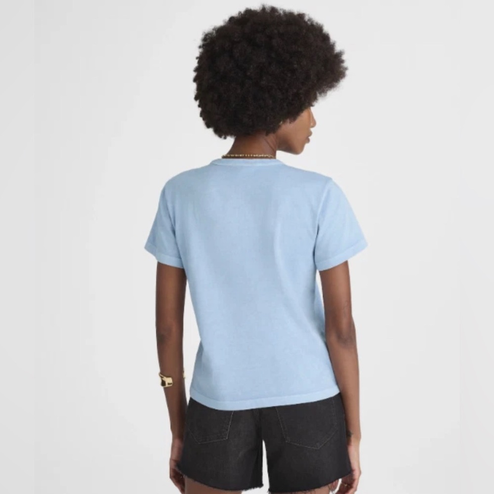 Madewell Perfect Tee- Iced Blue - Picture 3 of 11